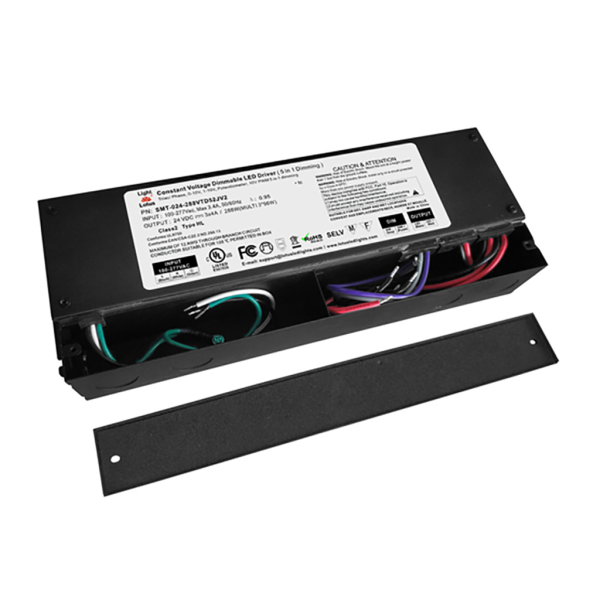 Lotus SMT-024-288VTD52JV2 – 24V DC Driver – 288 Watt Capacity – 120V / 0-10V Dimmable 5 in 1