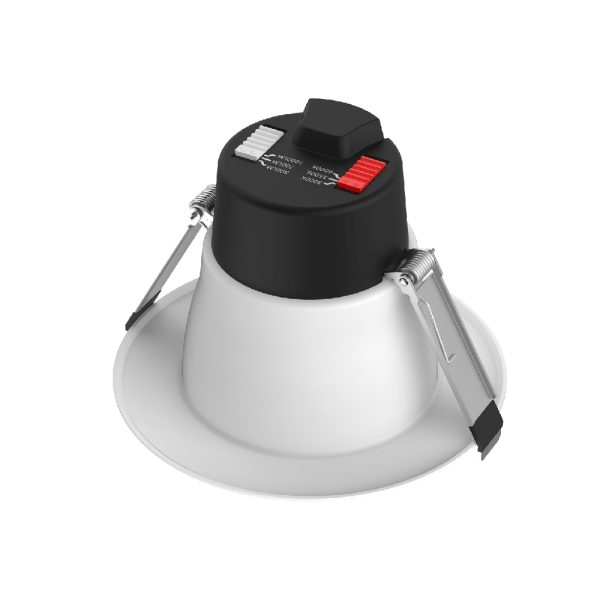 Lotus TP120-347-RT4-C-DIM-G1-ES – Wattage Selectable 4″ Recessed LED Downlight – 0-10V Dimmable